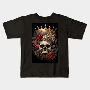 Skull and Crown, generative AI Kids T-Shirt